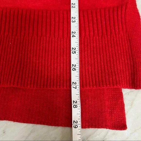 ANTHROPOLOGIE MOTH Red Mock Neck Sweater size XS Oversized - Picture 4 of 7